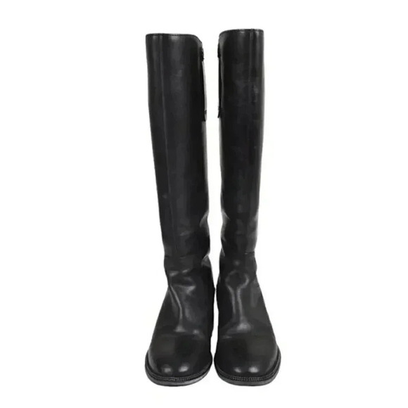 Franco Sarto Leather Knee High Boot  Tall Black Size 6.5 - Picture 6 of 16